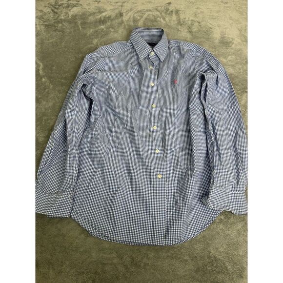 Ralph Lauren Long Sleeve Button Down Shirt Men's Size Large Blue - Picture 1 of 9